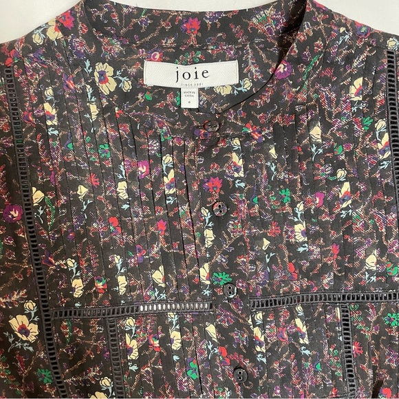 NWT New $348 Joie Charmesse Cotton Printed Mini Dress Size 6 - Picture 11 of 14